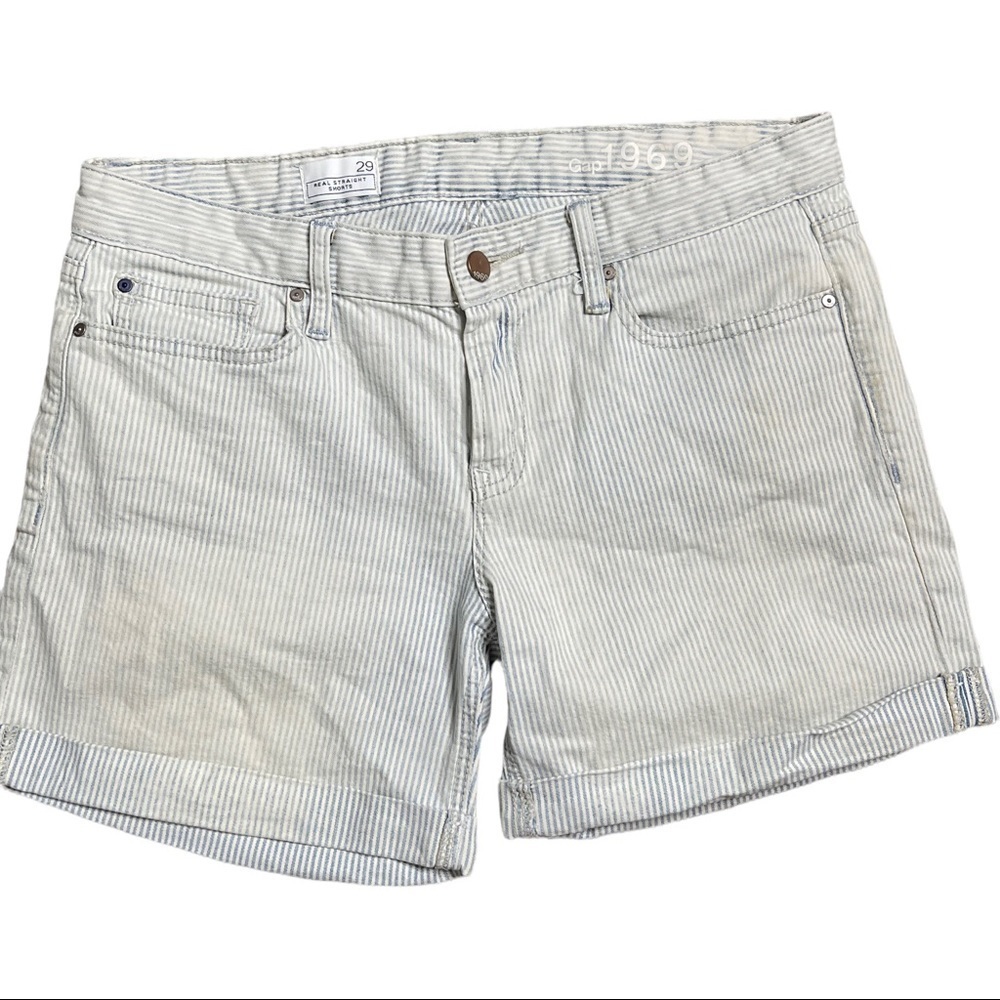 Gap 1969 Stripe Fade Real Straight Shorts 29